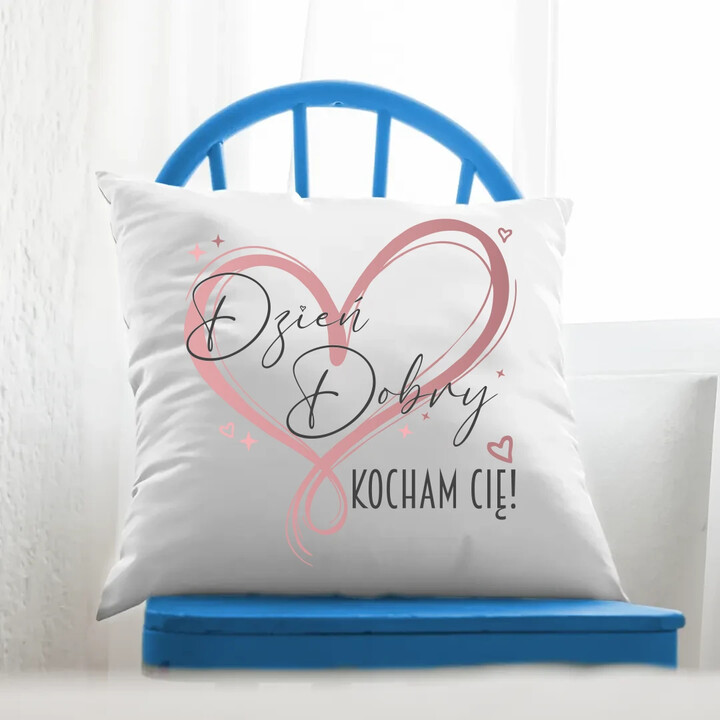 Dzień Dobry - Kocham Cię! - poduszka na prezent