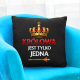 Królowa jest tylko jedna - czarna poduszka na prezent
