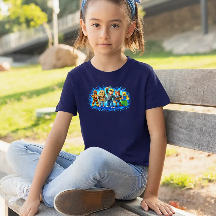 Drużyna - dla fanów gry Roblox - dziecięca koszulka na prezent