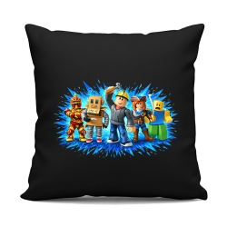 Drużyna - dla fanów gry Roblox - czarna poduszka na prezent