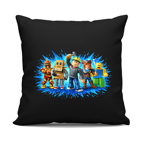 Drużyna - dla fanów gry Roblox - czarna poduszka na prezent