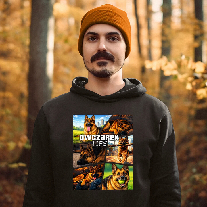 Owczarek Life - męska bluza na prezent