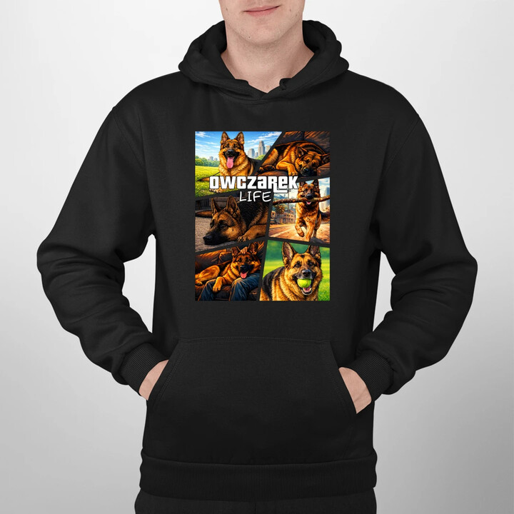 Owczarek Life - męska bluza na prezent