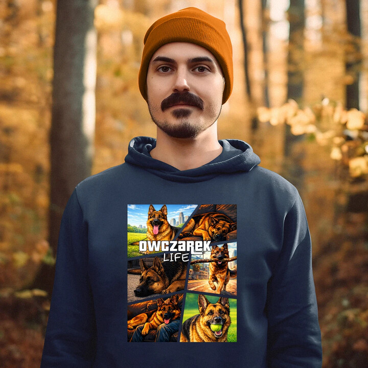 Owczarek Life - męska bluza na prezent