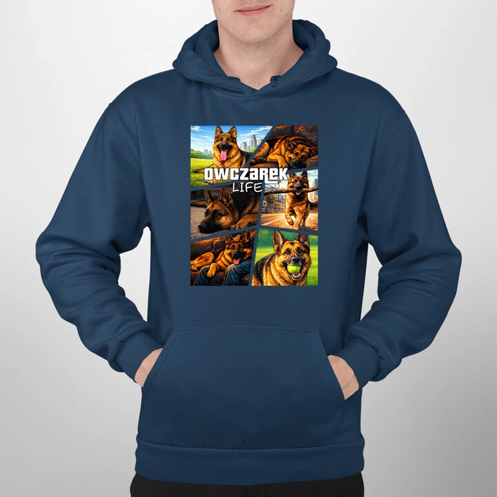 Owczarek Life - męska bluza na prezent