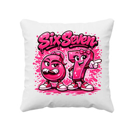 Six seven - 67 - wersja różowa - poduszka na prezent