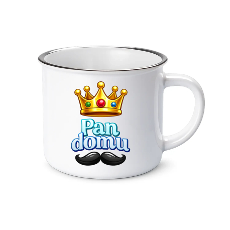 Pan domu - kubek emaliowany na prezent