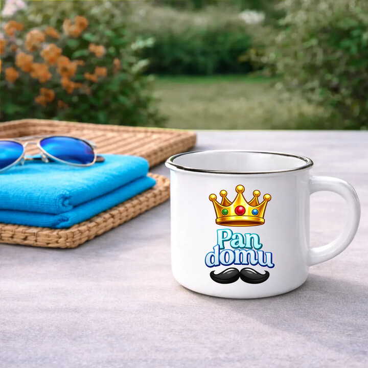 Pan domu - kubek emaliowany na prezent