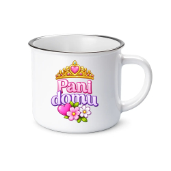 Pani domu - kubek emaliowany na prezent