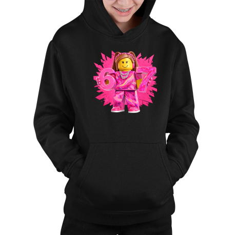 67 - Six Seven - wersja dla dziewczynki - inspirowane Roblox - dziecięca bluza na prezent