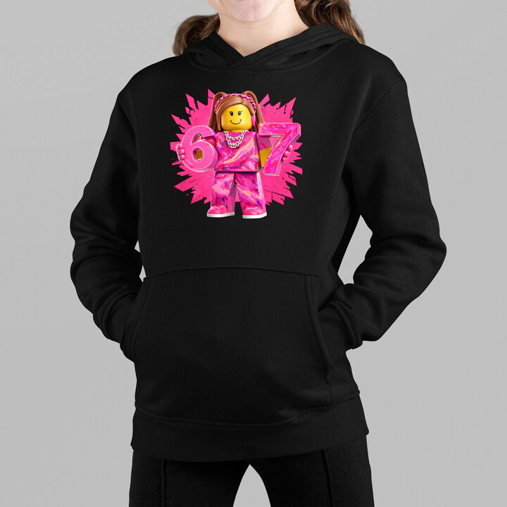 67 - Six Seven - wersja dla dziewczynki - inspirowane Roblox - dziecięca bluza na prezent