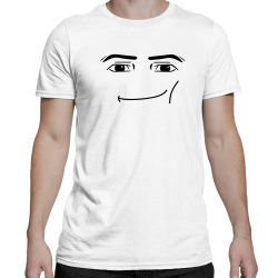 Man face - dla fanów gry Roblox - męska koszulka na prezent