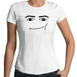Man face - dla fanów gry Roblox - damska koszulka na prezent