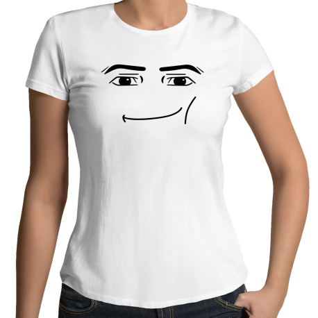 Man face - dla fanów gry Roblox - damska koszulka na prezent