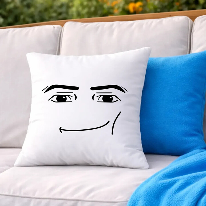 Man face - dla fanów gry Roblox - poduszka na prezent