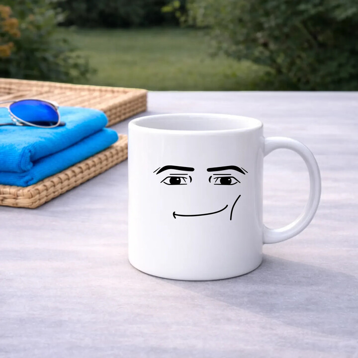 Man face - dla fanów gry Roblox - kubek na prezent