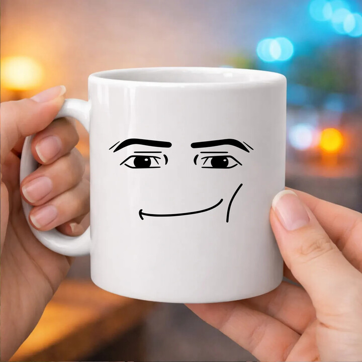 Man face - dla fanów gry Roblox - kubek na prezent