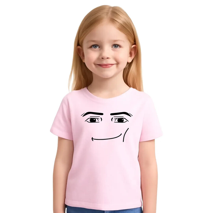 Man face - dla fanów gry Roblox - dziecięca koszulka na prezent