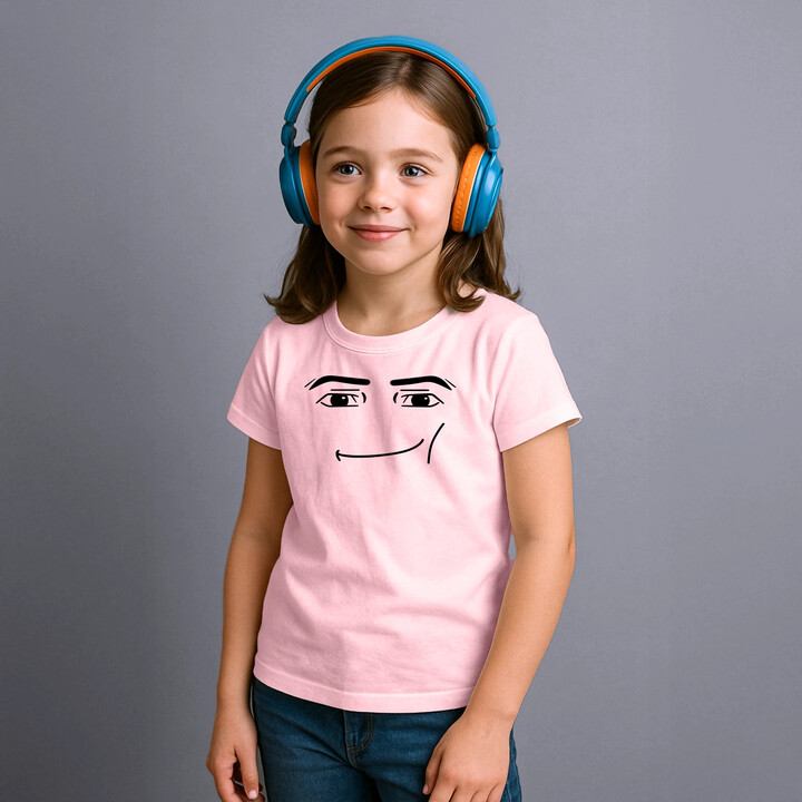 Man face - dla fanów gry Roblox - dziecięca koszulka na prezent