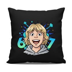 Dzieciak 67 - czarna poduszka na prezent