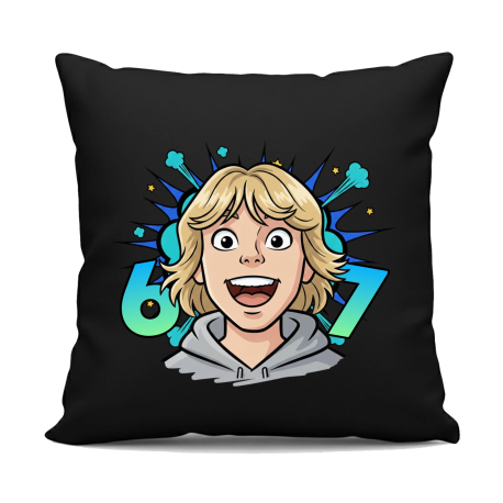 Dzieciak 67 - czarna poduszka na prezent