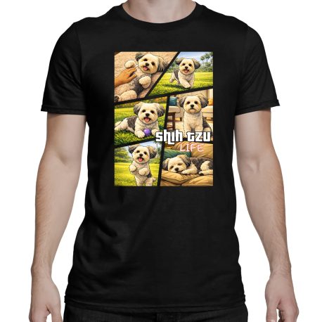 Shih Tzu Life - męska koszulka na prezent