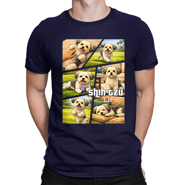 Shih Tzu Life - męska koszulka na prezent