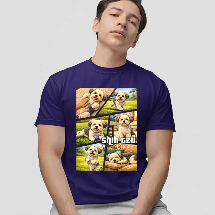 Shih Tzu Life - męska koszulka na prezent