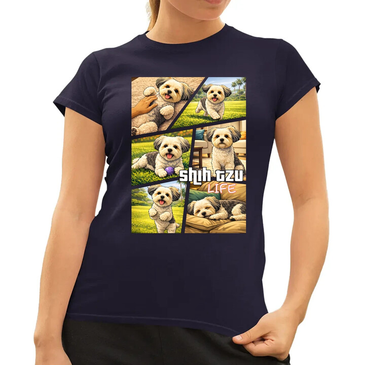Shih Tzu Life - damska koszulka na prezent