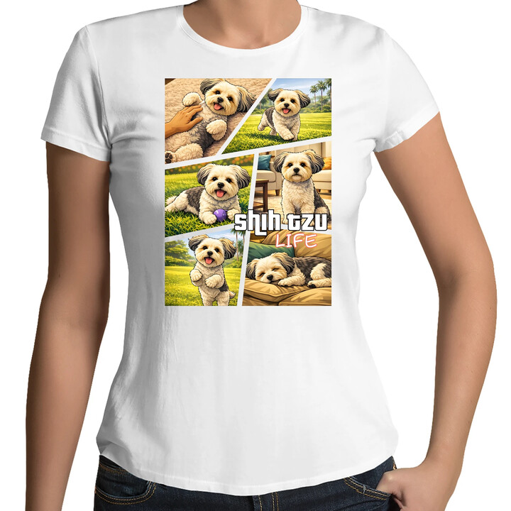 Shih Tzu Life - damska koszulka na prezent