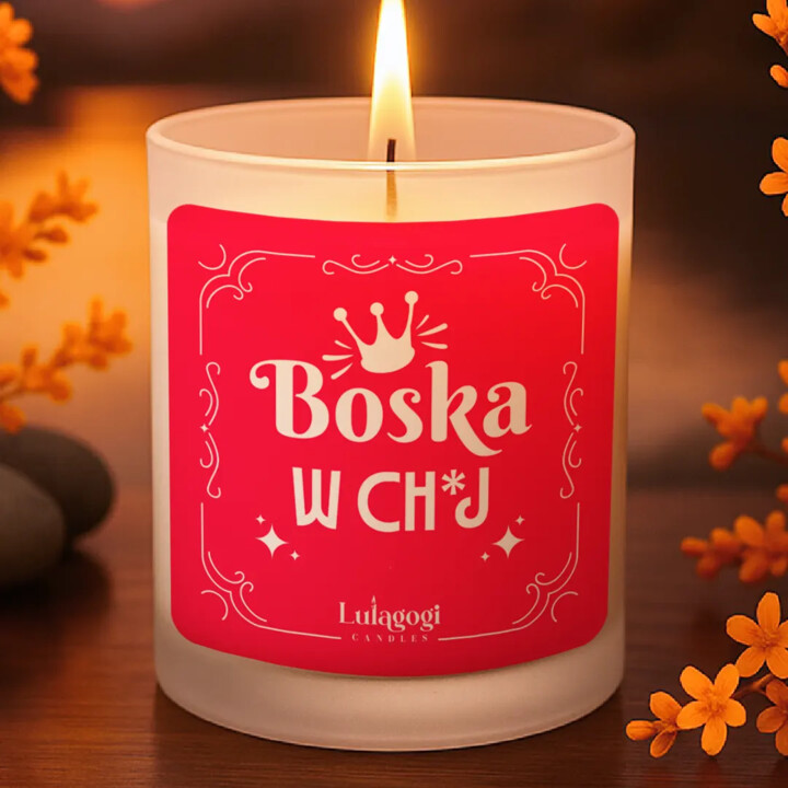 Boska w ch*j - świeczka zapachowa na prezent