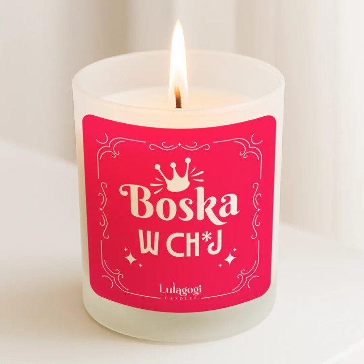 Boska w ch*j - świeczka zapachowa na prezent