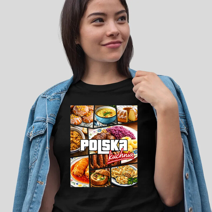 Kuchnia polska - damska koszulka na prezent