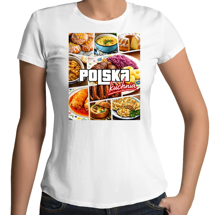Kuchnia polska - damska koszulka na prezent