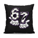 67 Football - czarna poduszka na prezent