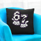 67 Football - czarna poduszka na prezent