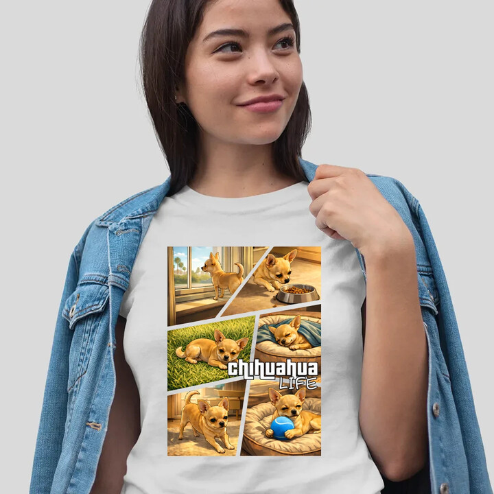 Chihuahua life - damska koszulka na prezent
