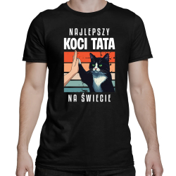 Najlepszy koci tata na świecie - męska koszulka na prezent
