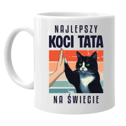 Najlepszy koci tata na świecie - kubek na prezent