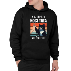 Najlepszy koci tata na świecie - męska bluza na prezent