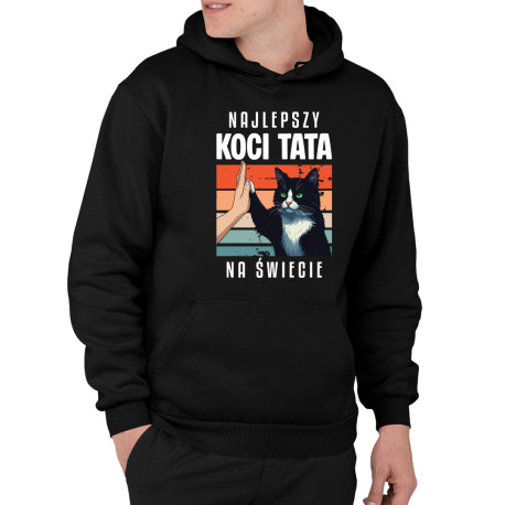 Najlepszy koci tata na świecie - męska bluza na prezent