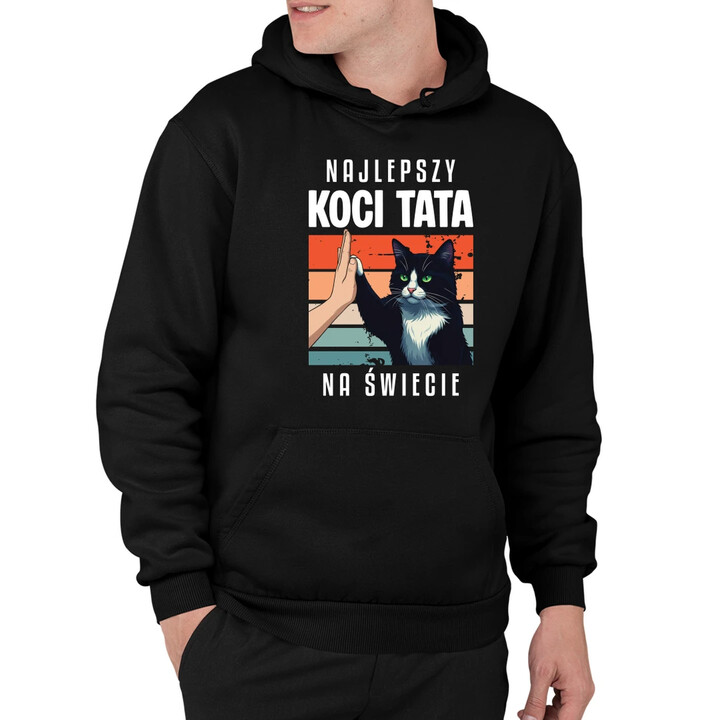 Najlepszy koci tata na świecie - męska bluza na prezent