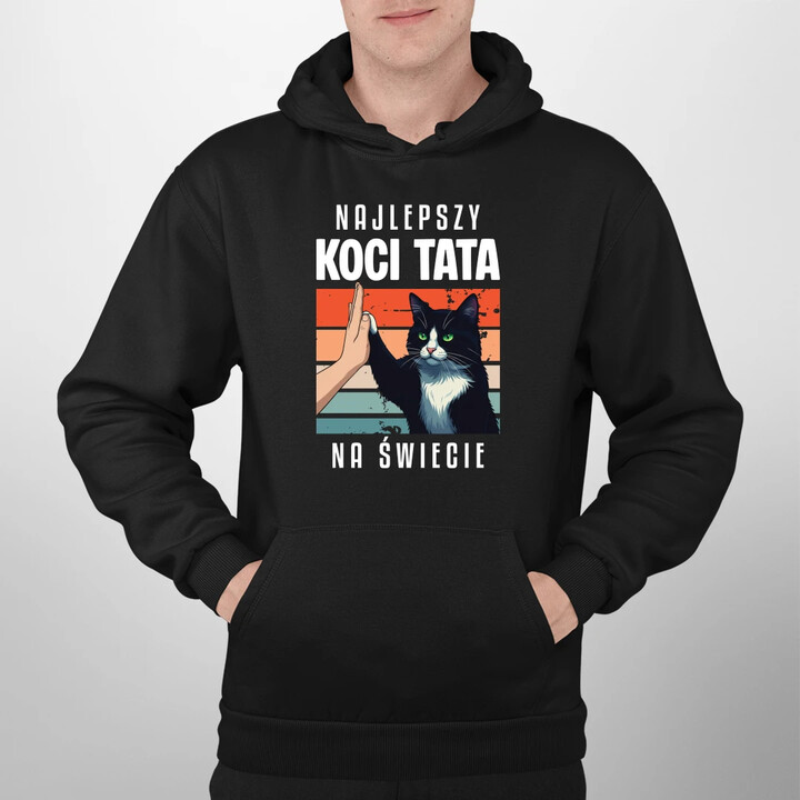 Najlepszy koci tata na świecie - męska bluza na prezent