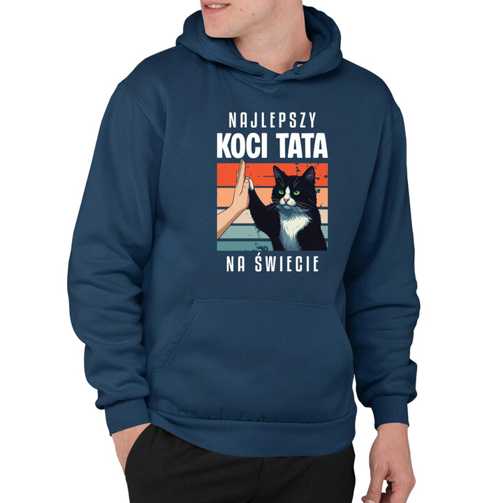 Najlepszy koci tata na świecie - męska bluza na prezent