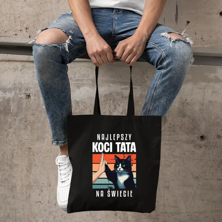Najlepszy koci tata na świecie - torba na prezent