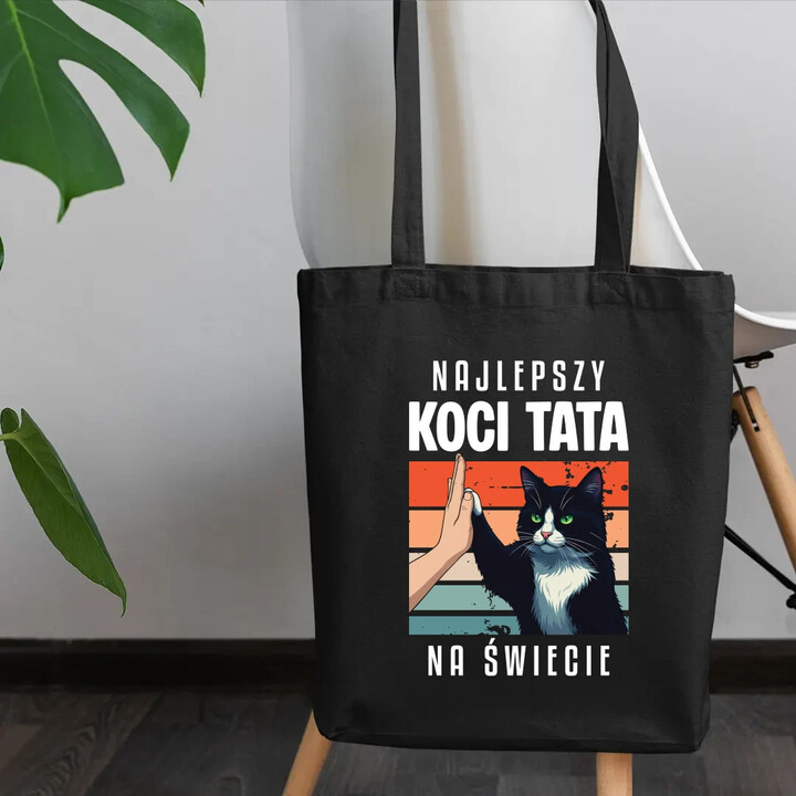 Najlepszy koci tata na świecie - torba na prezent
