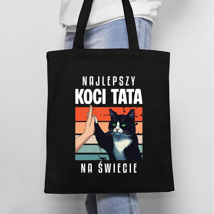 Najlepszy koci tata na świecie - torba na prezent