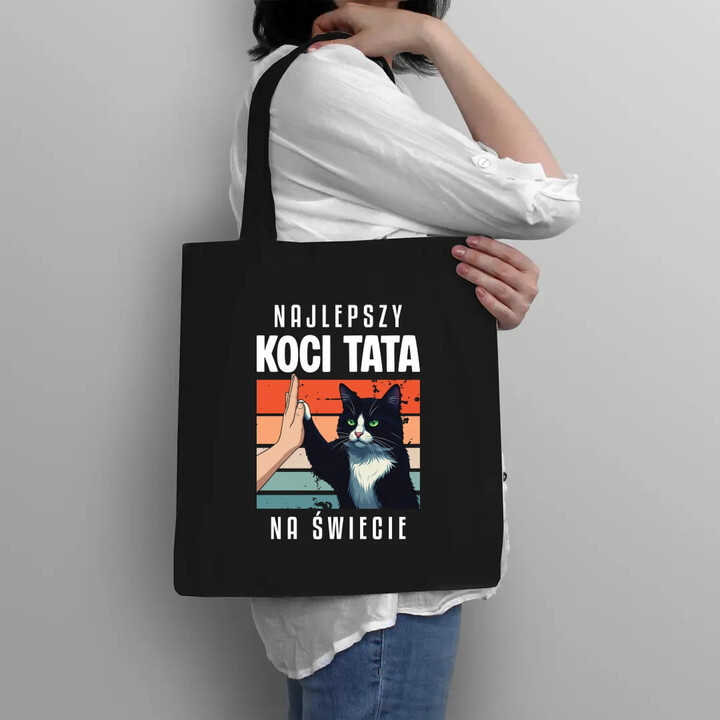 Najlepszy koci tata na świecie - torba na prezent