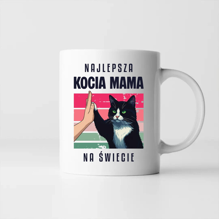 Najlepsza kocia mama na świecie - kubek na prezent