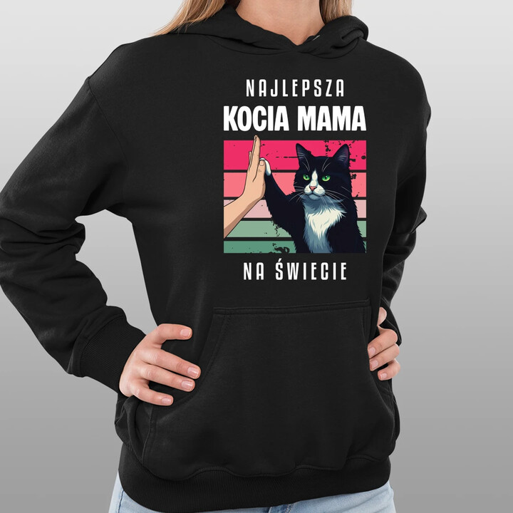 Najlepsza kocia mama na świecie - damska bluza na prezent